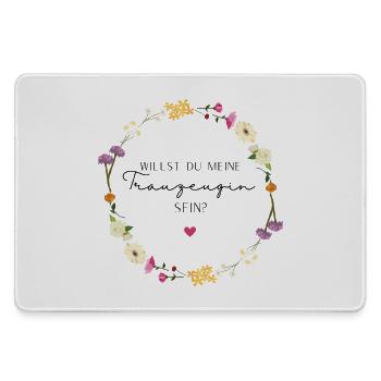 Trauzeugin fragen Idee - Mousepad groß für Gamer - Grau - Vorne