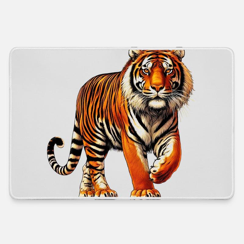 Tiger - Large Gaming Mouse Mat - grey