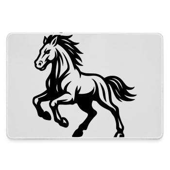 Pferd  - Mousepad groß für Gamer - Grau - Vorne