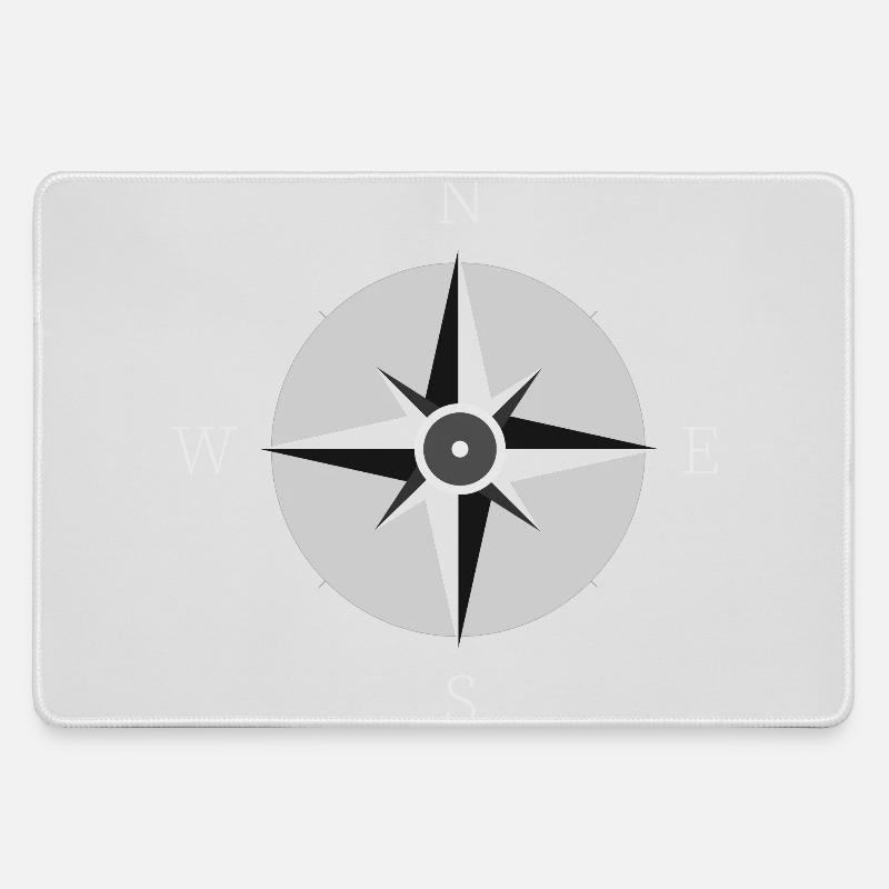 Compass - Large Gaming Mouse Mat - grey