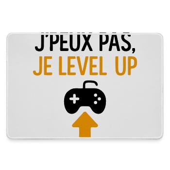 J’peux pas – je level up Geek Gamer Gaming - Grand tapis de souris gamer - bruyère - Devant