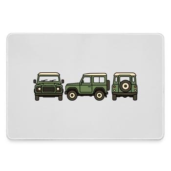 Voiture tout-terrain - Grand tapis de souris gamer - bruyère - Devant