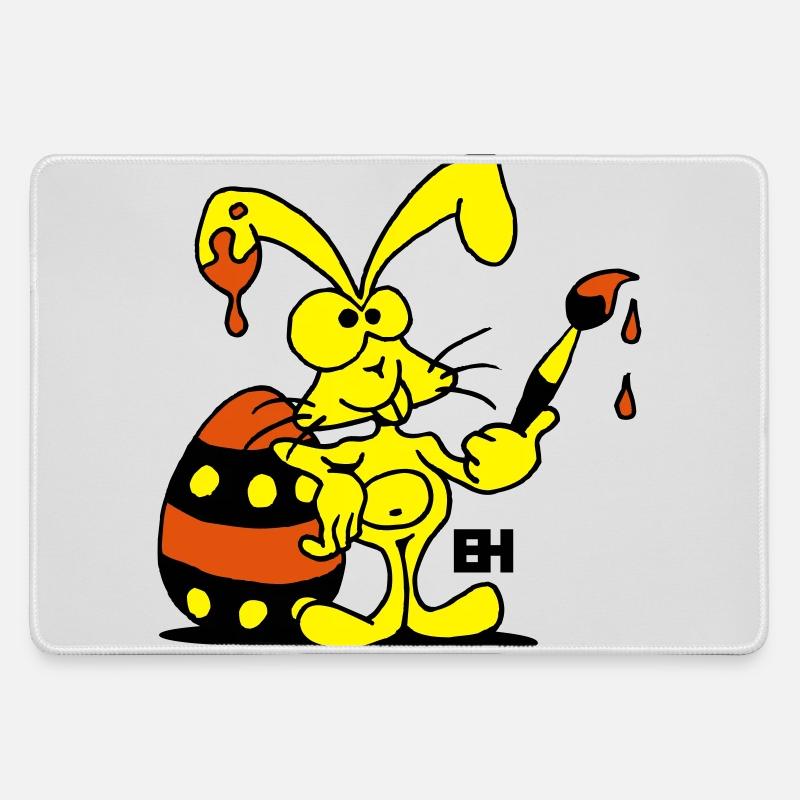 Easter Bunny - Large Gaming Mouse Mat - grey