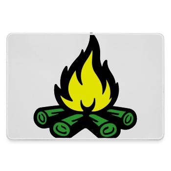 Flamme symbolique du feu de camp - Grand tapis de souris gamer - bruyère - Devant