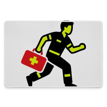 Paramedic Emergency Doctor Emergency Kit - Large Gaming Mouse Mat - grey - Front