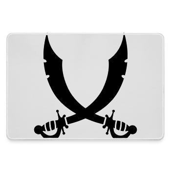swords - Large Gaming Mouse Mat - grey - Front