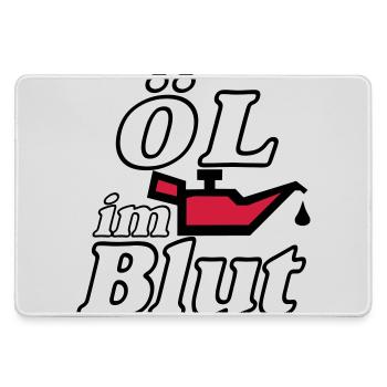 Auto Tuning Schrauber Kult Shirt, Öl im Blut (25) - Mousepad groß für Gamer - Grau - Vorne
