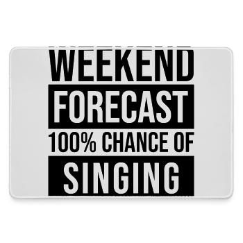 Singing - Large Gaming Mouse Mat - grey - Front