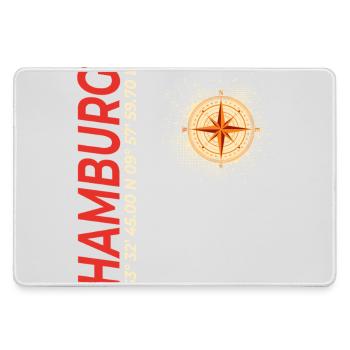 Hamburg - Mousepad groß für Gamer - Grau - Vorne