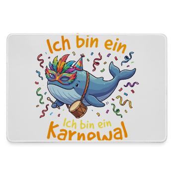 Ich bin ein Karnewal Konfetti Damen Karneval Lusti - Mousepad groß für Gamer - Grau - Vorne