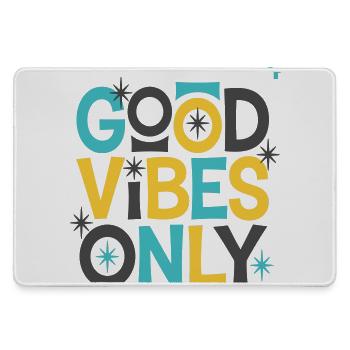 Bonnes Vibrations Uniquement ! - Large Gaming Mouse Mat - grey - Front