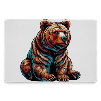 Bär - Mousepad groß für Gamer - Grau - Vorne