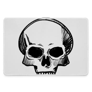 Skull - Bleistift-Zeichnung - Mousepad groß für Gamer - Grau - Vorne