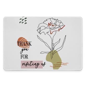 Danke Gruß  - Mousepad groß für Gamer - Grau - Vorne