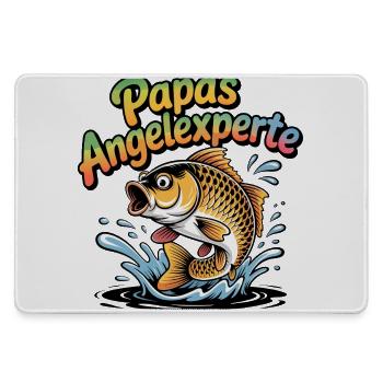 Papas Angelexperte - Mousepad groß für Gamer - Grau - Vorne