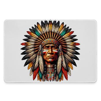 Peau rouge amérindienne américaine - Grand tapis de souris gamer - bruyère - Devant