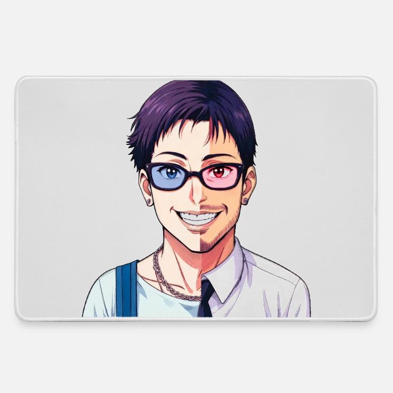 JUNGE TRAF MÄDCHEN – nette Leute - Mousepad groß für Gamer - Grau