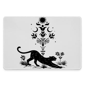 Cosmic Leopard Boho - Mousepad groß für Gamer - Grau - Vorne