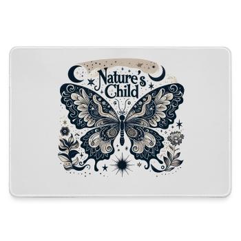 Nature's Child Schmetterling Muster - Mousepad groß für Gamer - Grau - Vorne