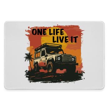 Defender One Life Live It 4x4 LaRor Off-Road - Mousepad groß für Gamer - Grau - Vorne