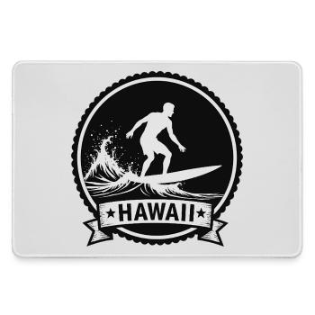 Hawaii Surf Wave Badge - Large Gaming Mouse Mat - grey - Front
