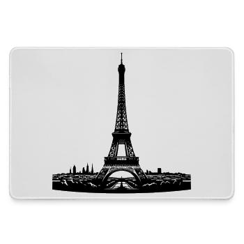 Französischer Blickfang Eiffelturm typisch Paris - Mousepad groß für Gamer - Grau - Vorne