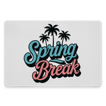 Spring Break Palm Trees Retro Holiday Party - Large Gaming Mouse Mat - grey - Front