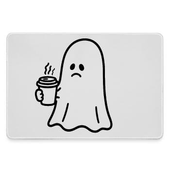 Café Fantôme Halloween Halloween : Des bonbons ou un sort - Grand tapis de souris gamer - bruyère - Devant