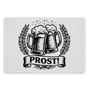 Prost Bierkrüge Lorbeerkranz  - Mousepad groß für Gamer - Grau - Vorne
