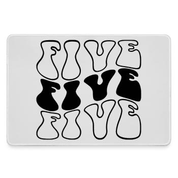 Five 5th Birthday Kids Boys Girls 5 Years Old - Large Gaming Mouse Mat - grey - Front