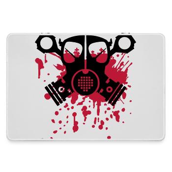 unlimited logo skull piston seizure - Large Gaming Mouse Mat - grey - Front
