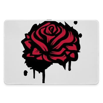 Une rose comme un graffiti - Grand tapis de souris gamer - bruyère - Devant
