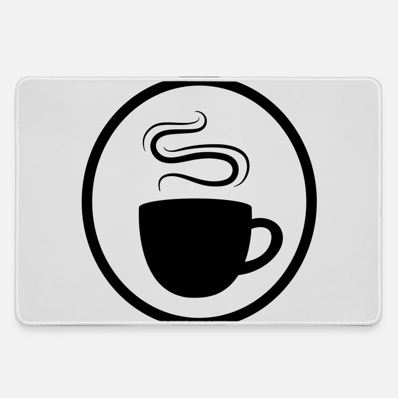 Coffee cup - Large Gaming Mouse Mat - grey