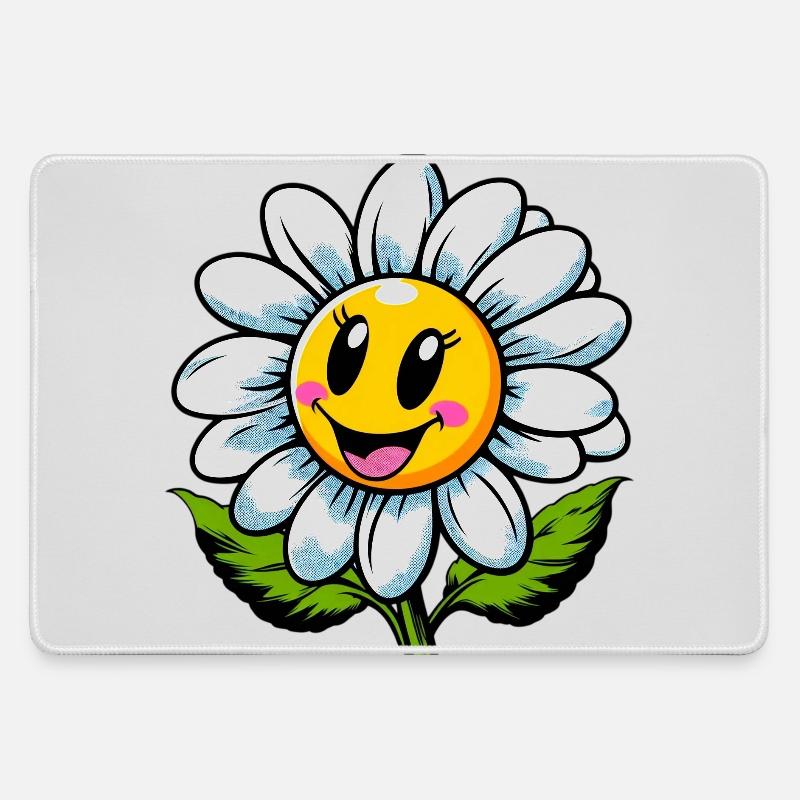 Daisy - Large Gaming Mouse Mat - grey