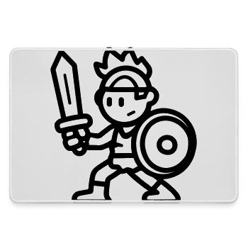 Krieger - Mousepad groß für Gamer - Grau - Vorne
