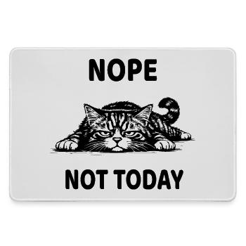 Chat Grognon Nope Not Today Humour Chat Drôle - Large Gaming Mouse Mat - grey - Front