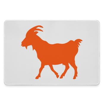 Ziege orange GOAT - Mousepad groß für Gamer - Grau - Vorne