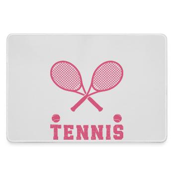 Einfach ein Mädchen, das Tennis liebt, - Mousepad groß für Gamer - Grau - Vorne