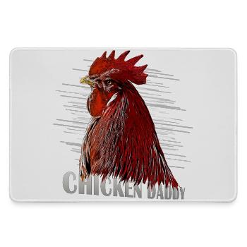 Chicken Fans - - Rooster - ChickenDaddy - Large Gaming Mouse Mat - grey - Front