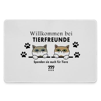Tierfreunde Katzen - Mousepad groß für Gamer - Grau - Vorne