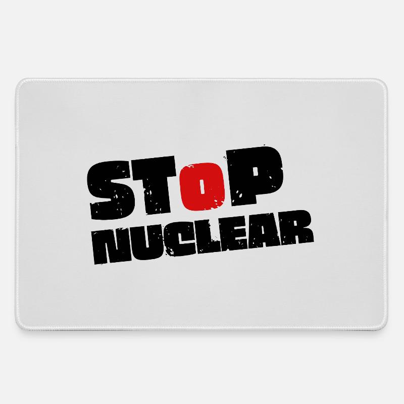 No nuclear power - Large Gaming Mouse Mat - grey