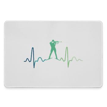 Biathlon Heartbeat Biathlete - Large Gaming Mouse Mat - grey - Front