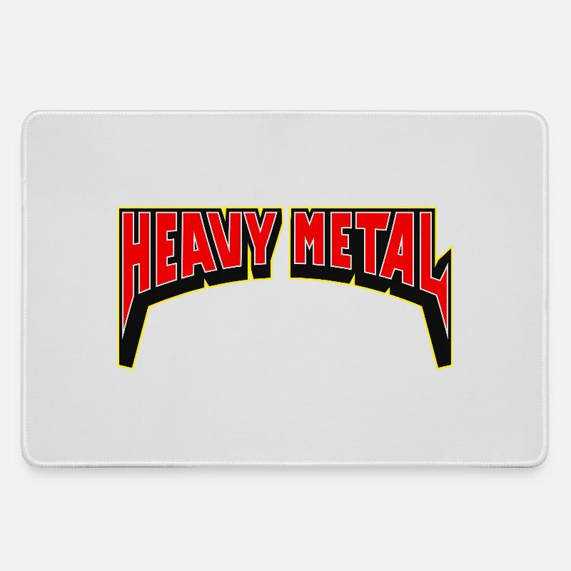 Heavy Metal Hell Yeah 3D Logo Banner - Large Gaming Mouse Mat - grey