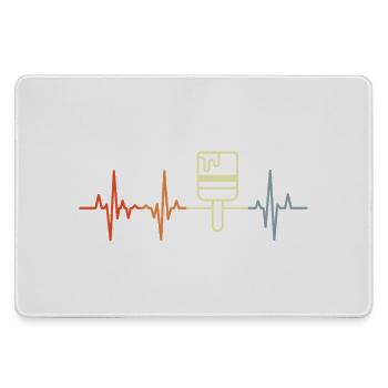 Maler Lackierer Herzlinie - Mousepad groß für Gamer - Grau - Vorne