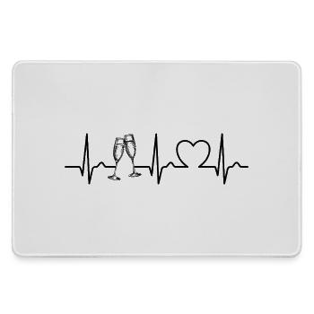 Happy New Year | Sektgläser | anstoßen | EKG Puls - Grand tapis de souris gamer - bruyère - Devant