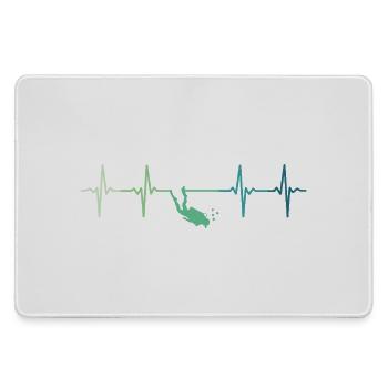 Herzschlagtaucher Taucher - Mousepad groß für Gamer - Grau - Vorne