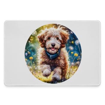 Aussiedoodle au soleil - Grand tapis de souris gamer - bruyère - Devant