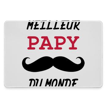 Papy - Famille - Bébé - Naissance - Enfant - Grand tapis de souris gamer - bruyère - Devant