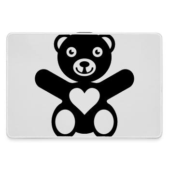 Bear Heart Love - Mousepad groß für Gamer - Grau - Vorne