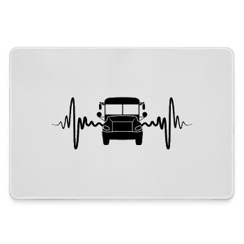 Herzschlag Bus - Mousepad groß für Gamer - Grau - Vorne